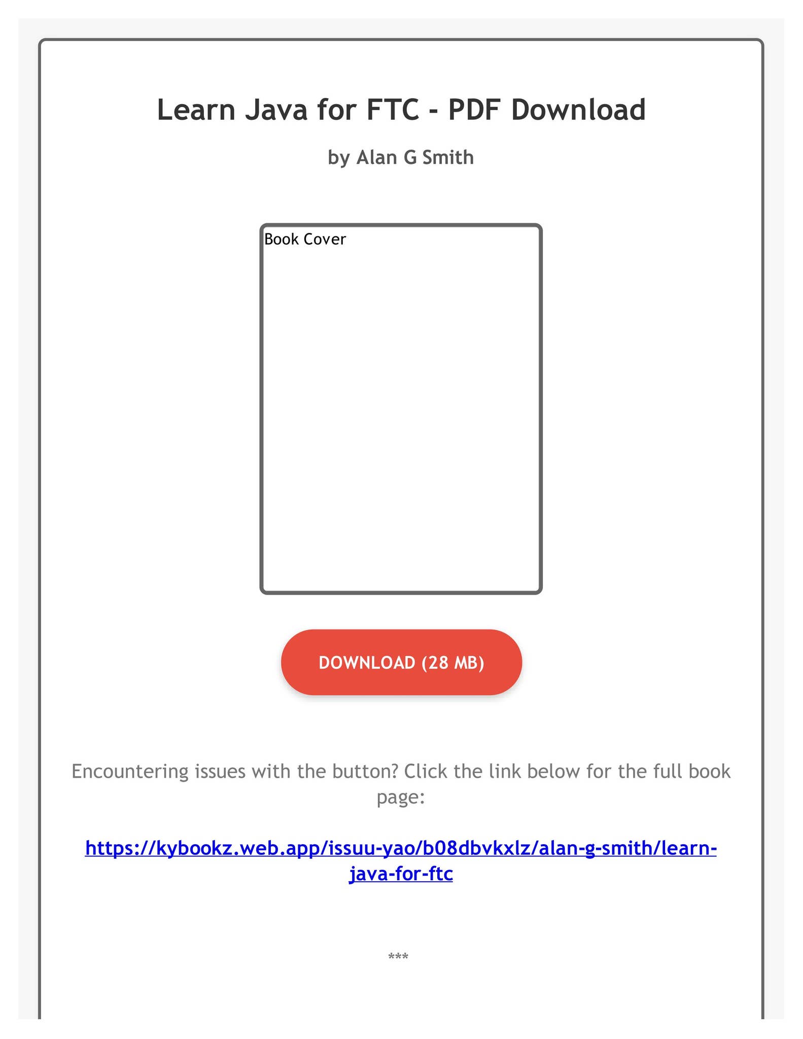 PDF Learn Java for FTC by Alan G Smith by CamilaReillygo - Issuu