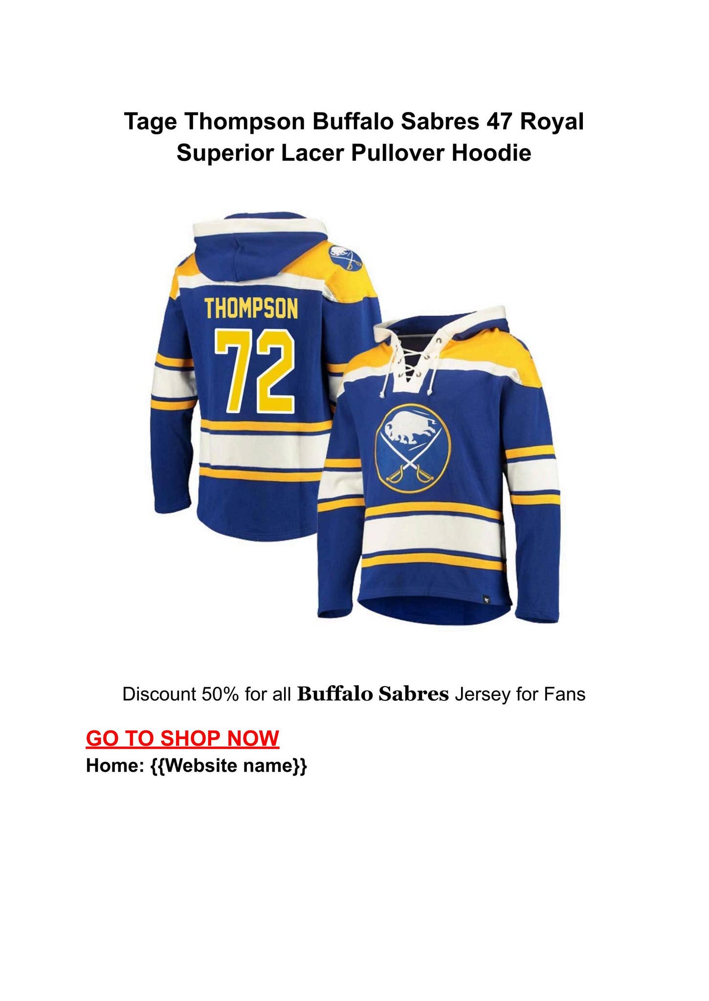 売れ筋商品|||４７ブランド カットソー トップス レディース Women's  Buffalo Sabres Superior Lacer Pullover Hoodie  6697500_ALT3?wid=400&hei=400&