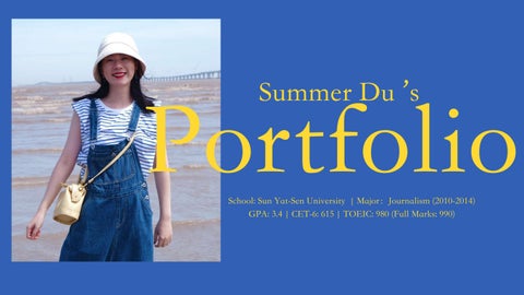 Summer Portfolio English Version-compressed by Summerdu - Issuu