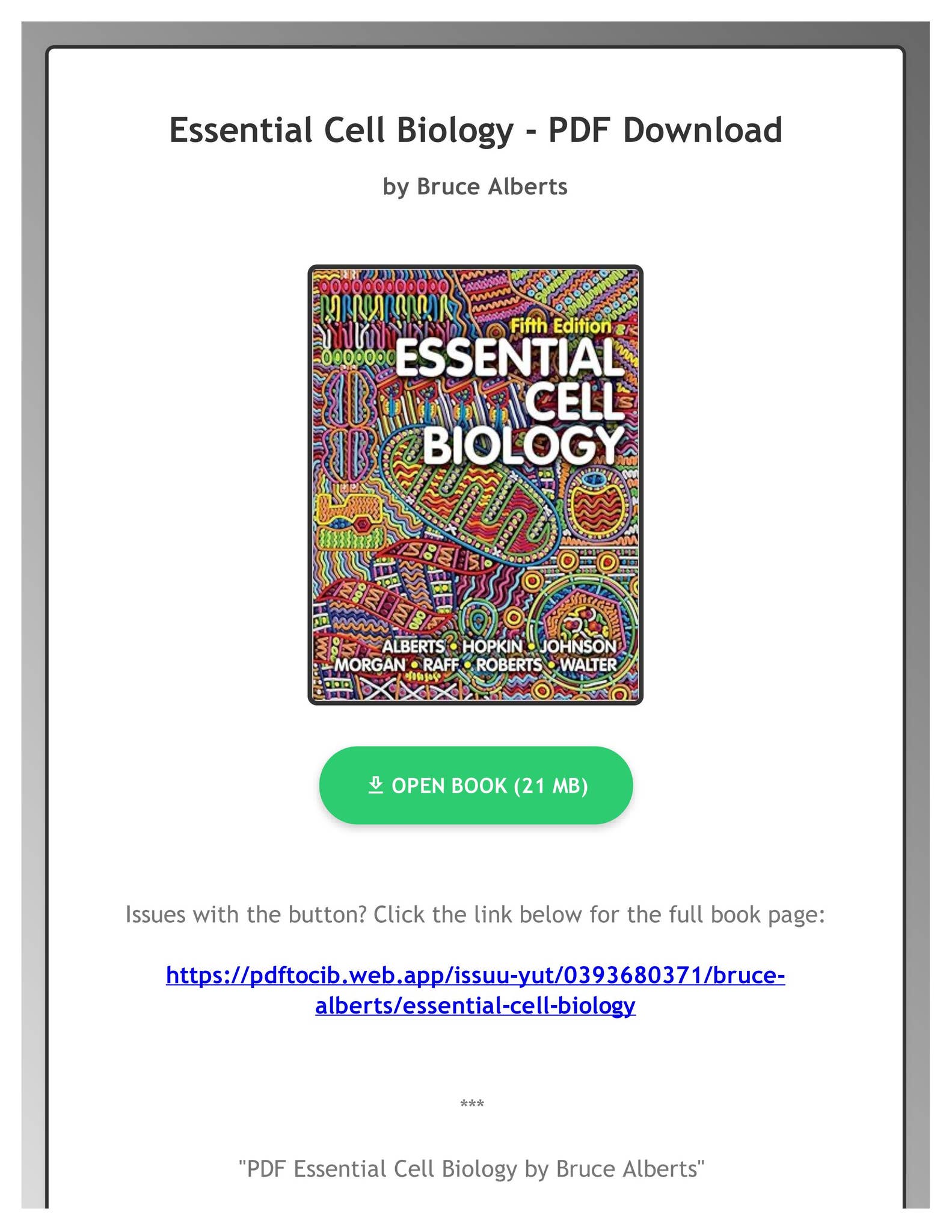 語学+参考書 Essential Cell Biology Essential Cell Biology, 4th Edition: Alberts, Bruce, Bray