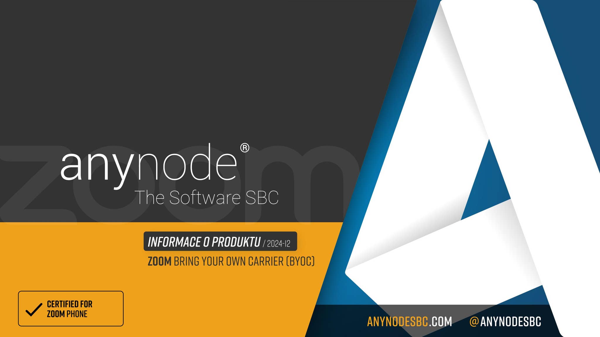 anynode The Software SBC - Product Info - Zoom Phone - Czech by TE ...