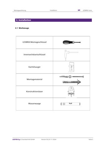 LEDBRIX Indoor Kurzanleitung 第 5 页