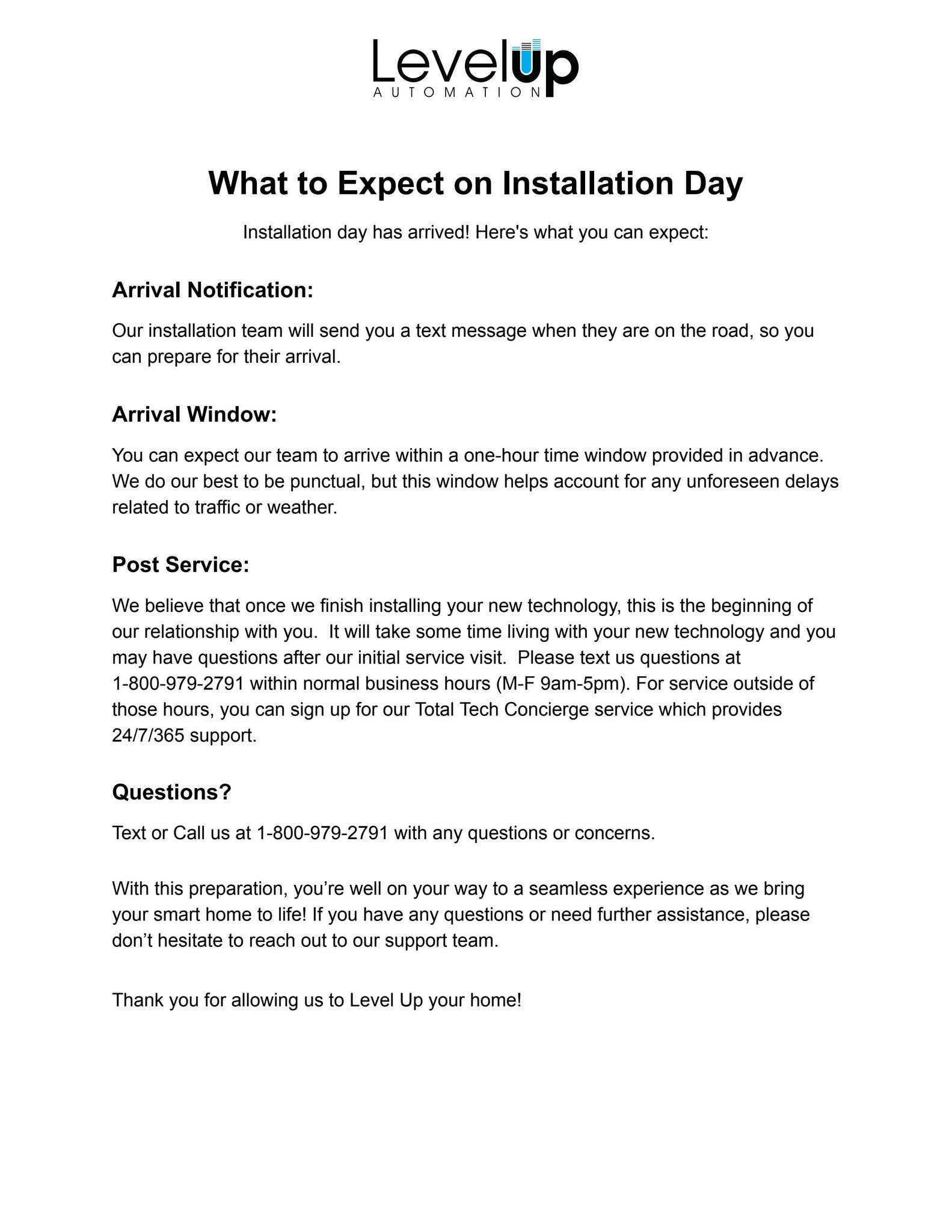 What to Expect on Installation Day by Levelupautomation - Issuu