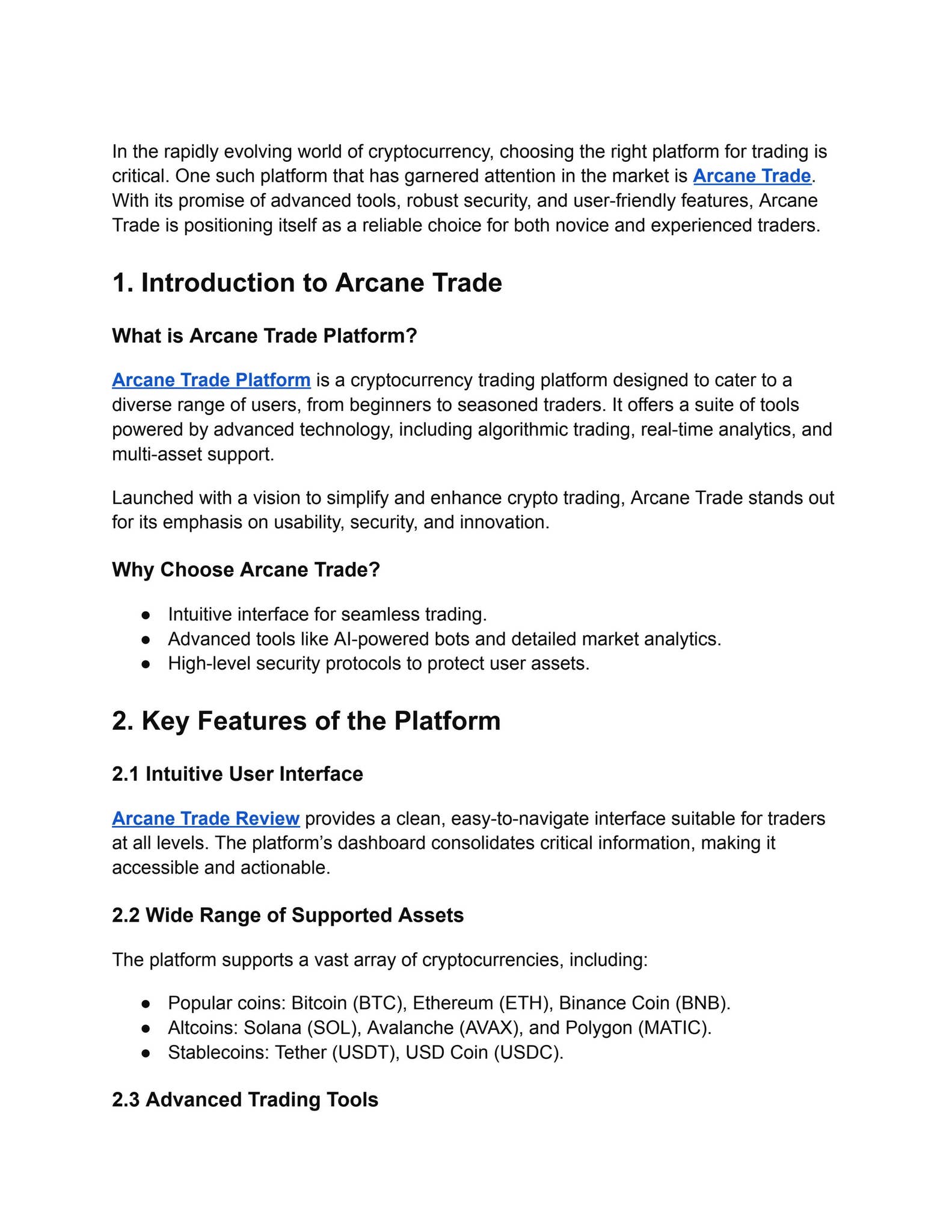 Arcane Trade Trading Platform by ArcaneTrade - Issuu