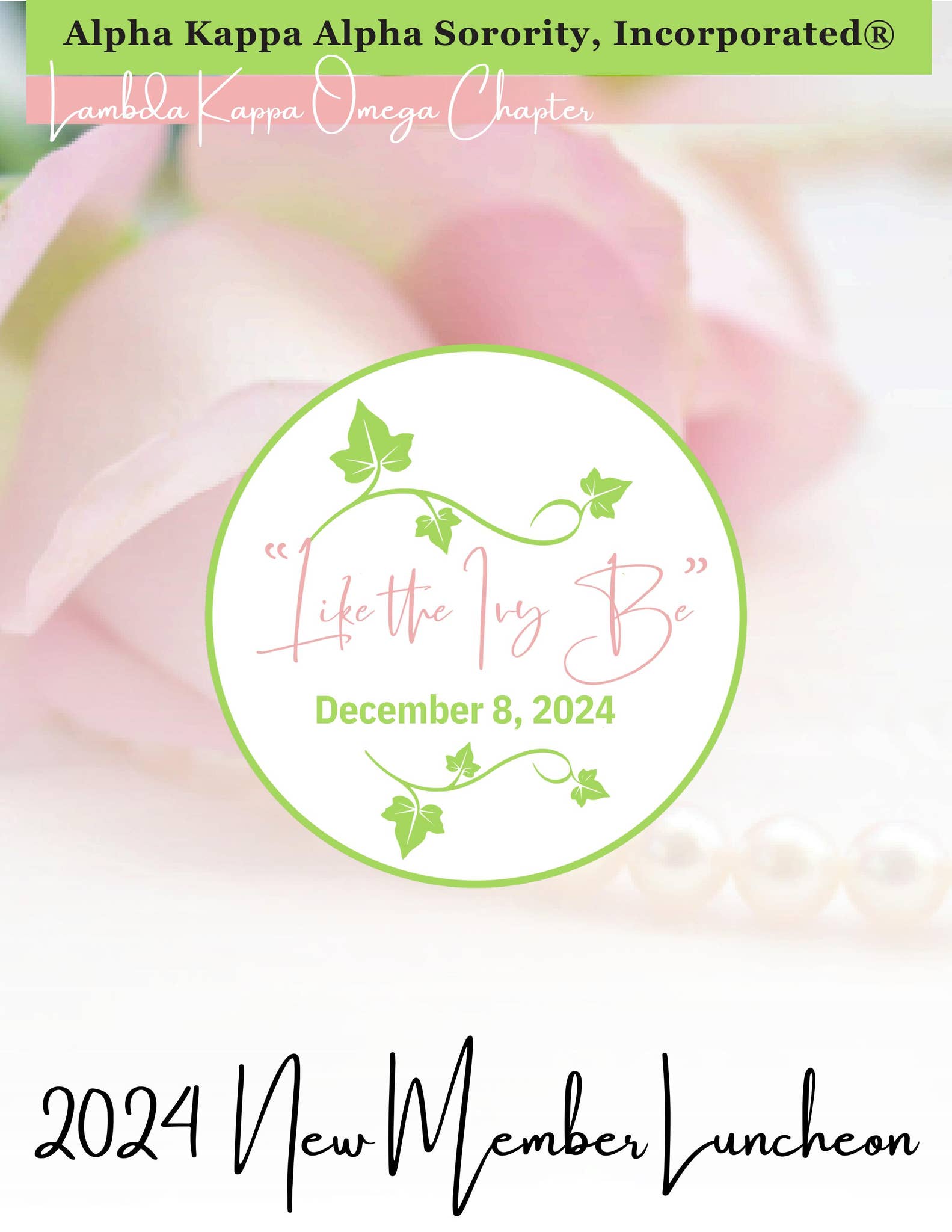 2024 Lambda Kappa Omega New Member Luncheon Program Book by Marcia ...