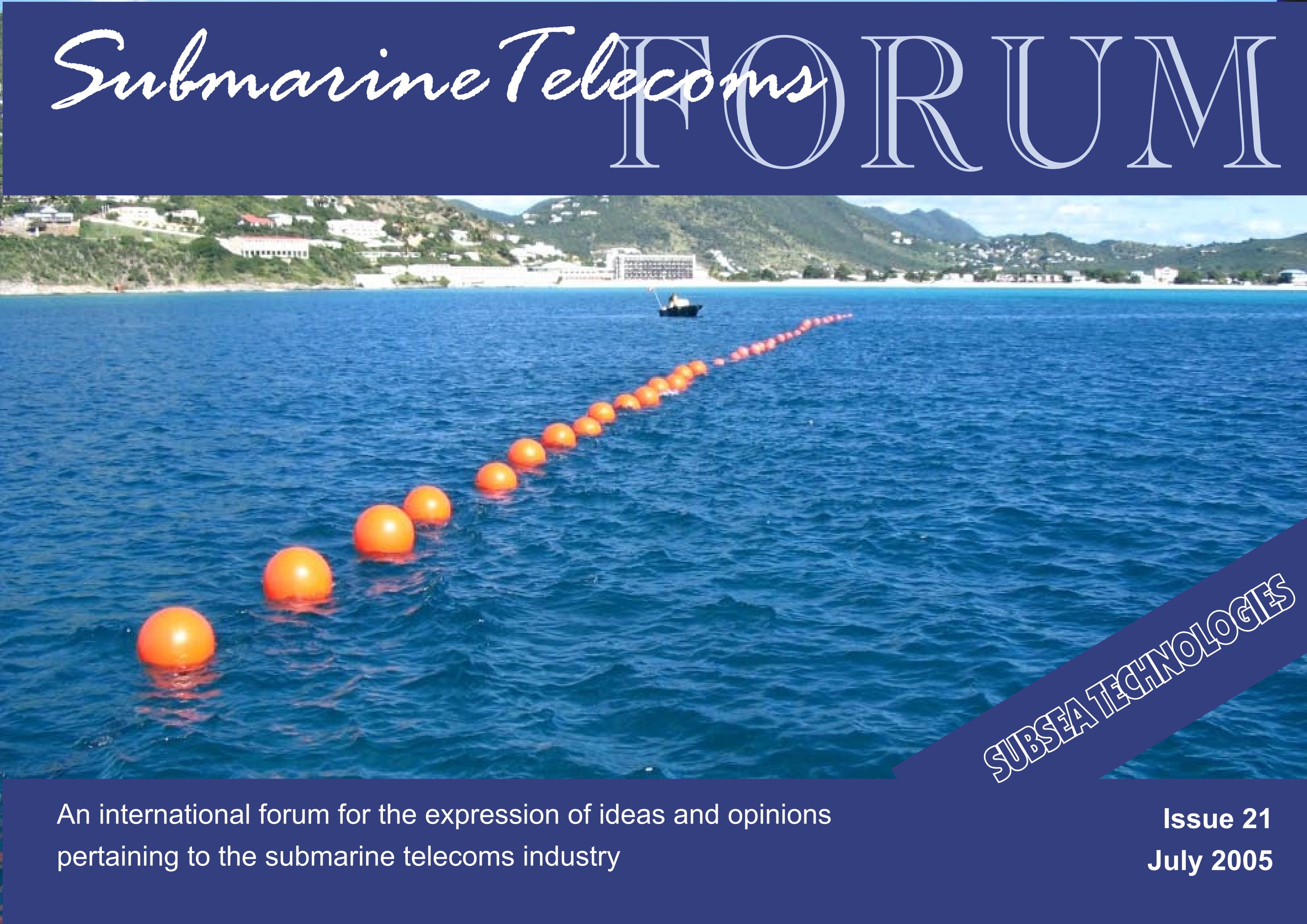 SubTel Forum Issue #21 - Subsea Technologies cover