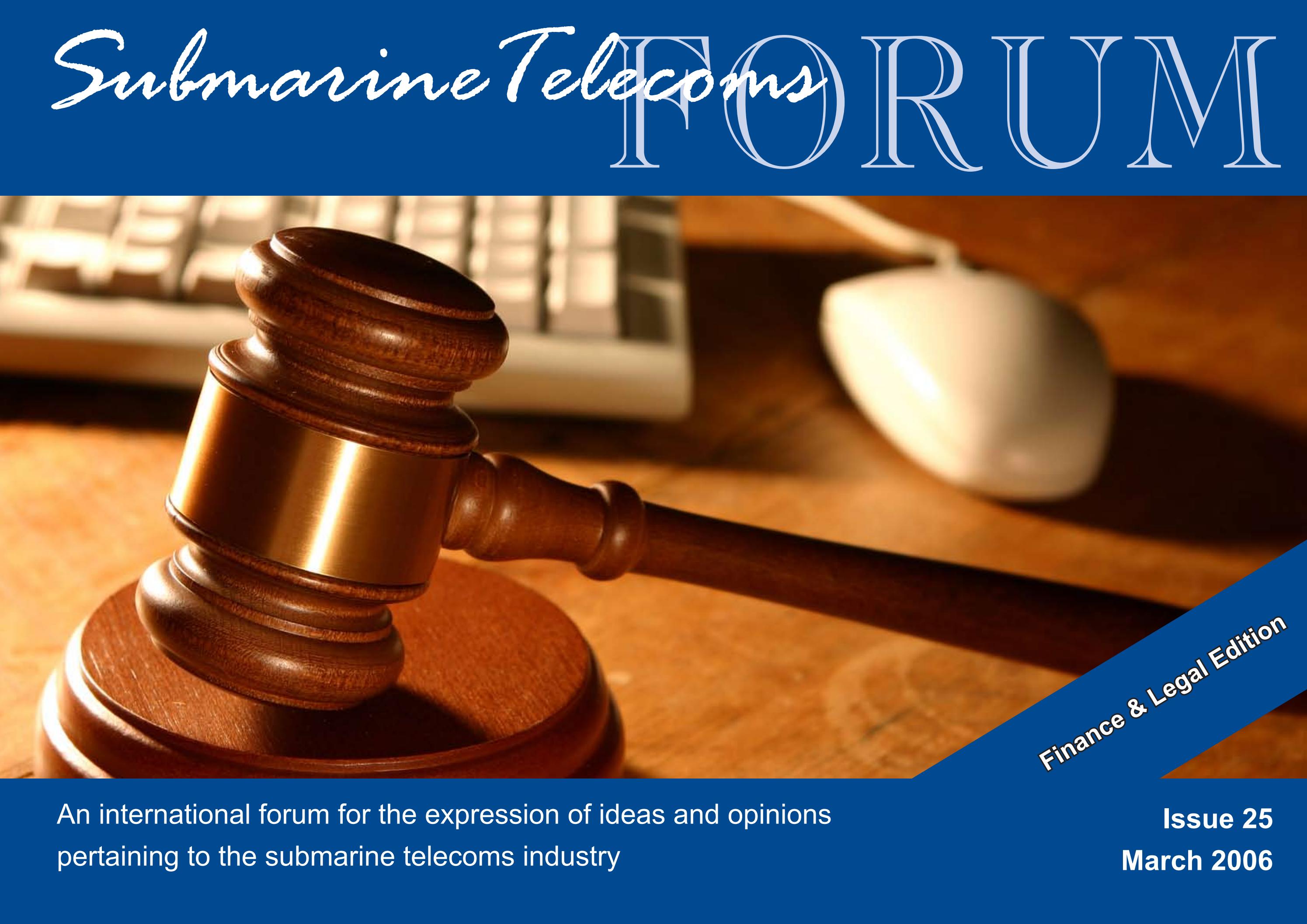 SubTel Forum Issue #25 - Finance & Legal cover