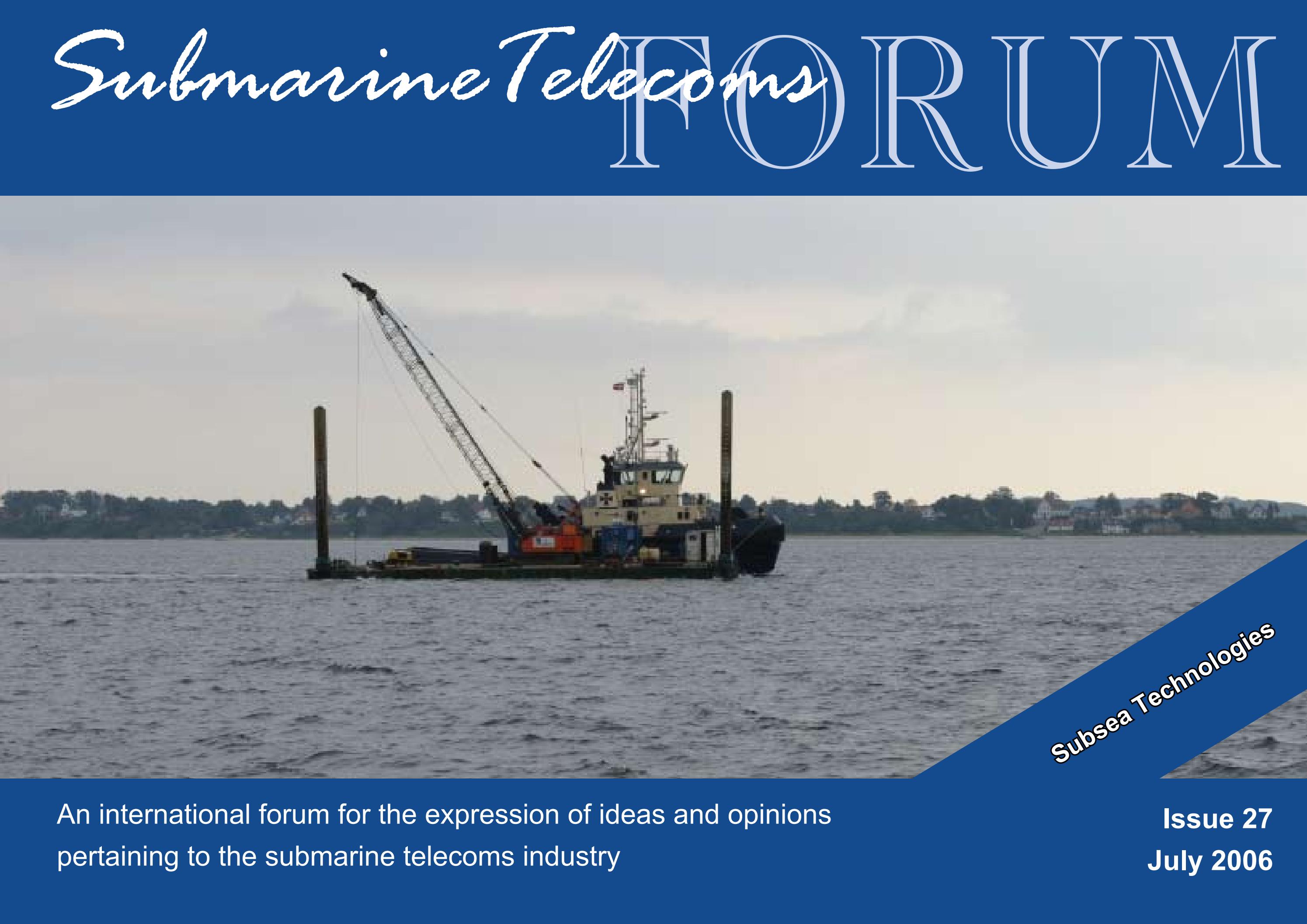 SubTel Forum Issue #27 - Subsea Technologies cover