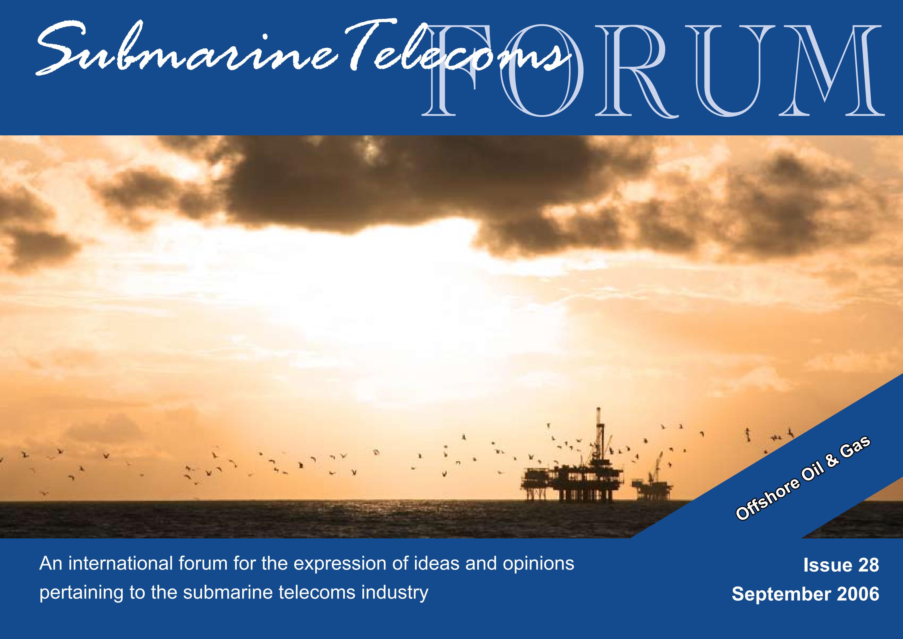 SubTel Forum Issue #28 - Offshore Oil & Gas cover