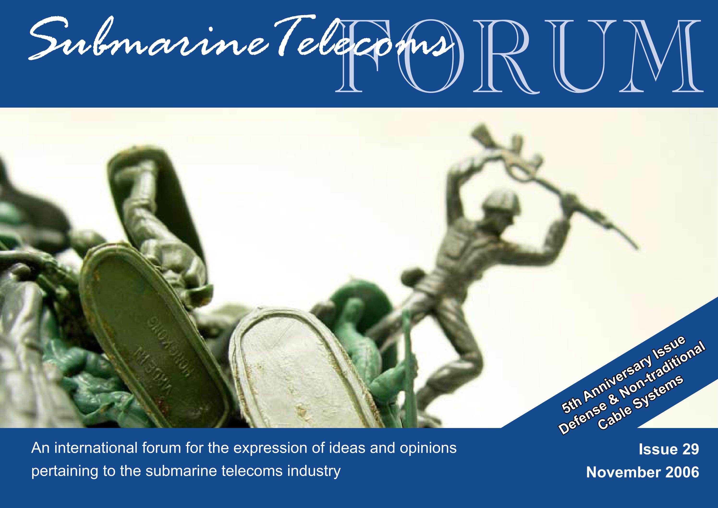 SubTel Forum Issue #29 - Defense & Non-traditional Cable Systems cover