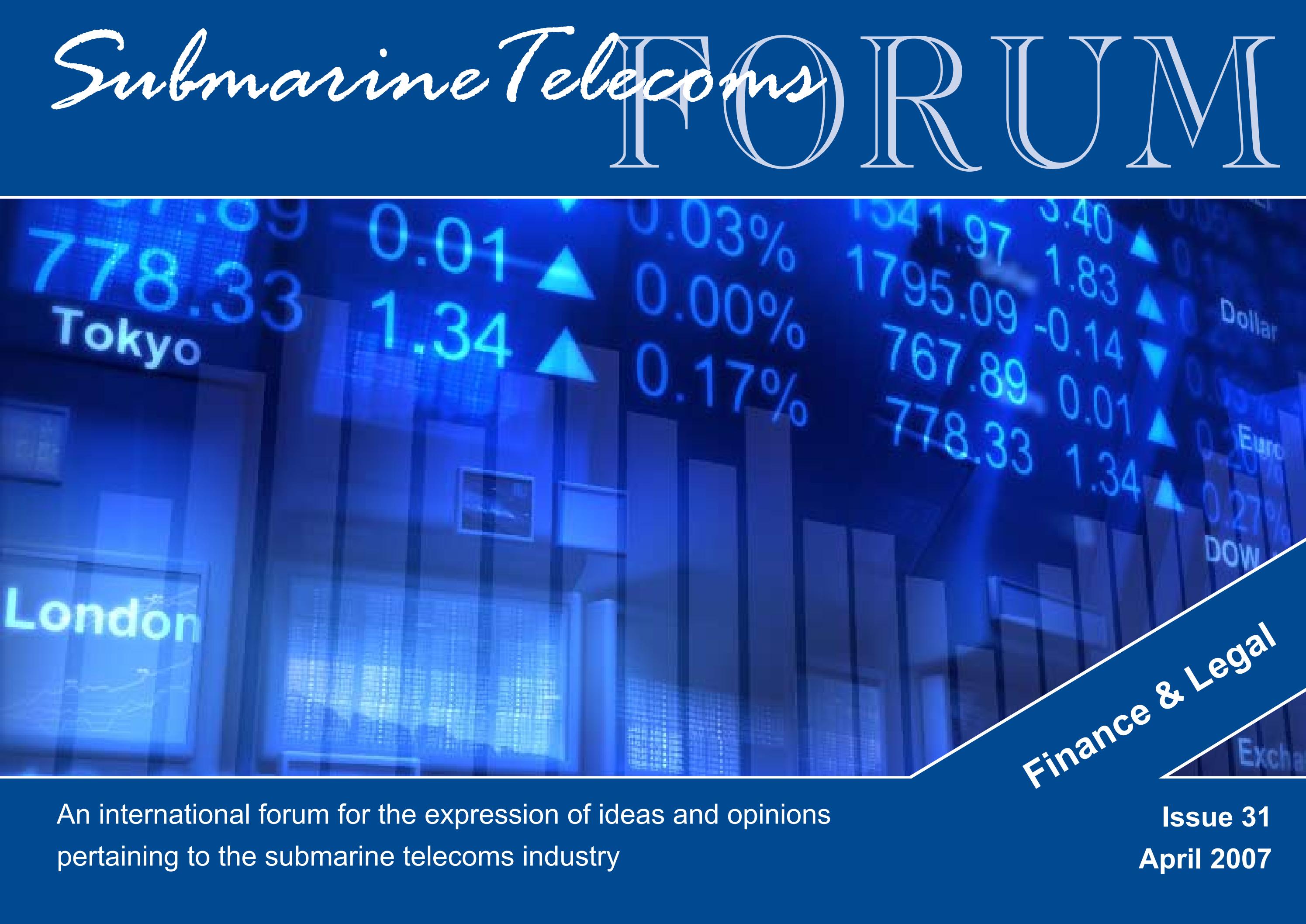 SubTel Forum Issue #31 - Finance & Legal cover