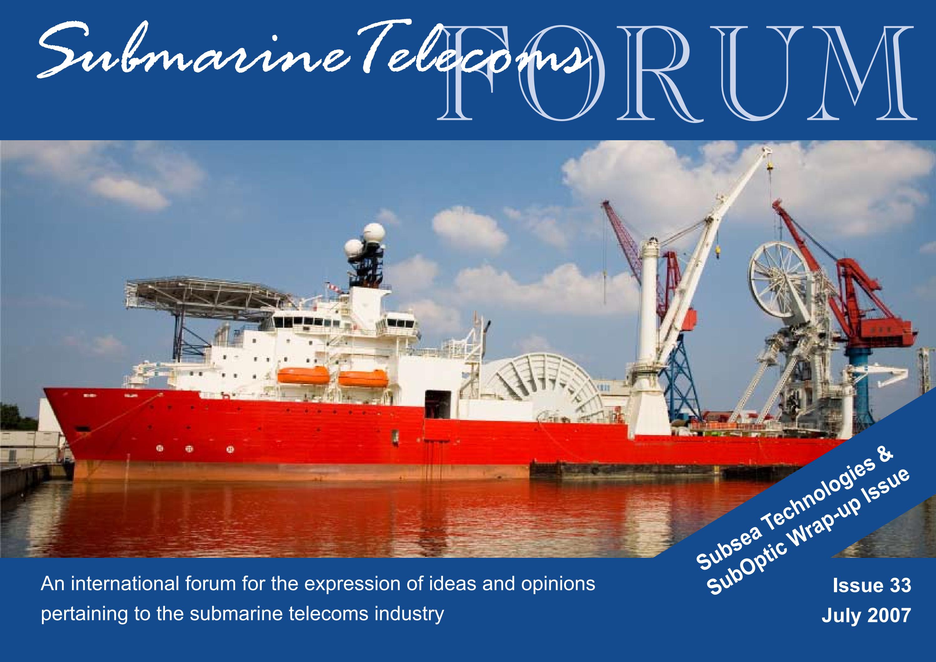 SubTel Forum Issue #33 - Subsea Technologies & SubOptic Wrap-up cover
