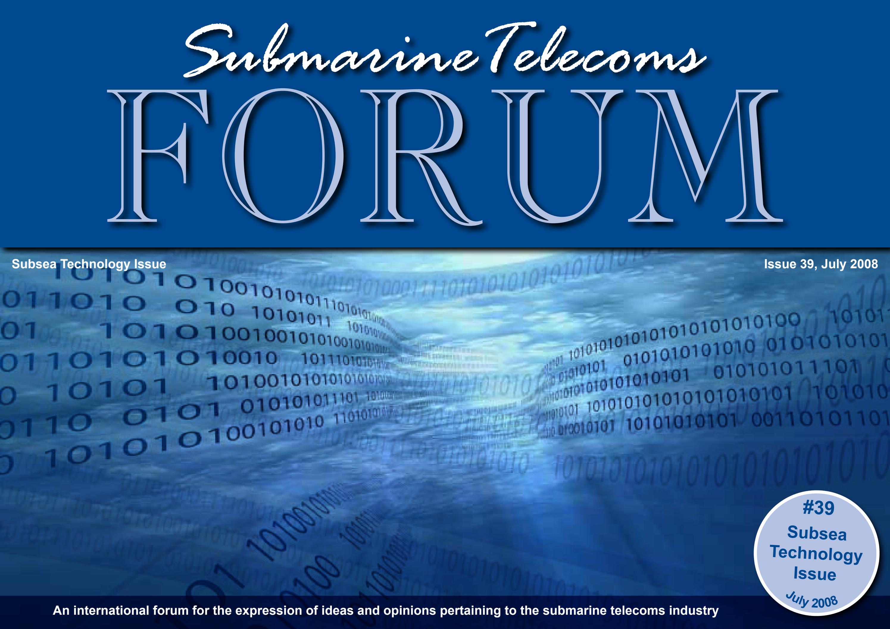 SubTel Forum Issue #39 - Subsea Technology cover