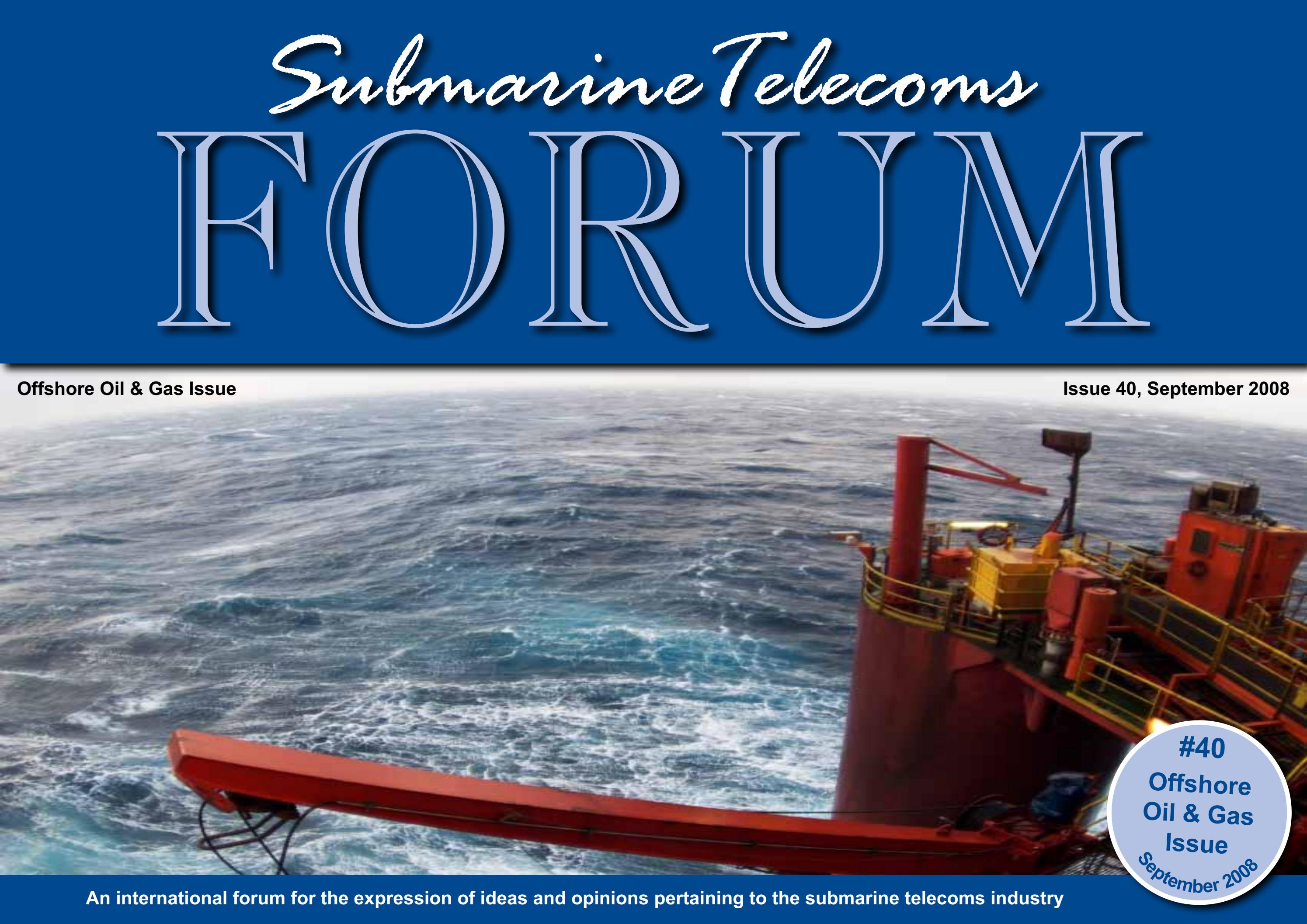 SubTel Forum Issue #40 - Offshore Oil & Gas cover