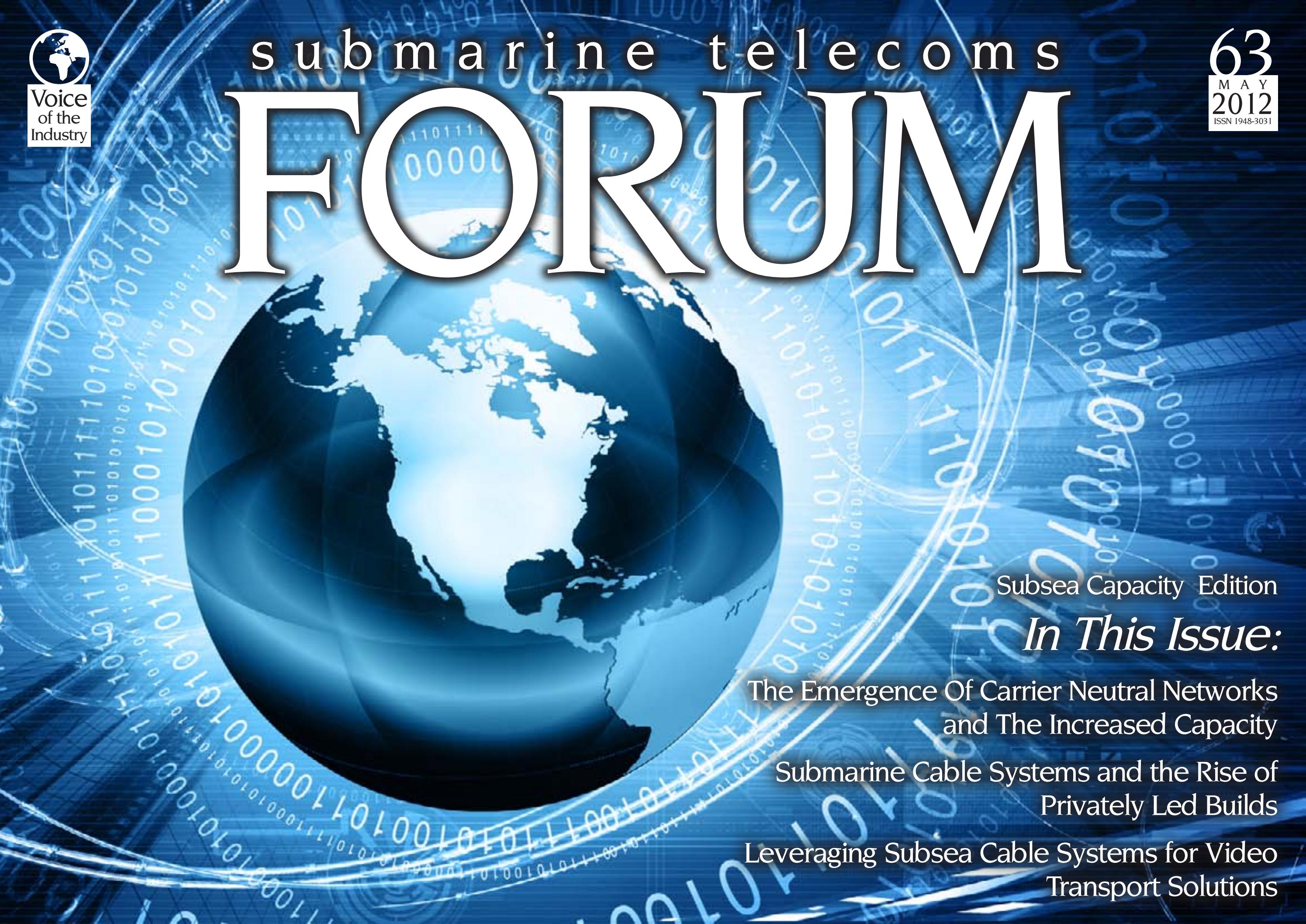 SubTel Forum Issue #63 - Subsea Capacity cover