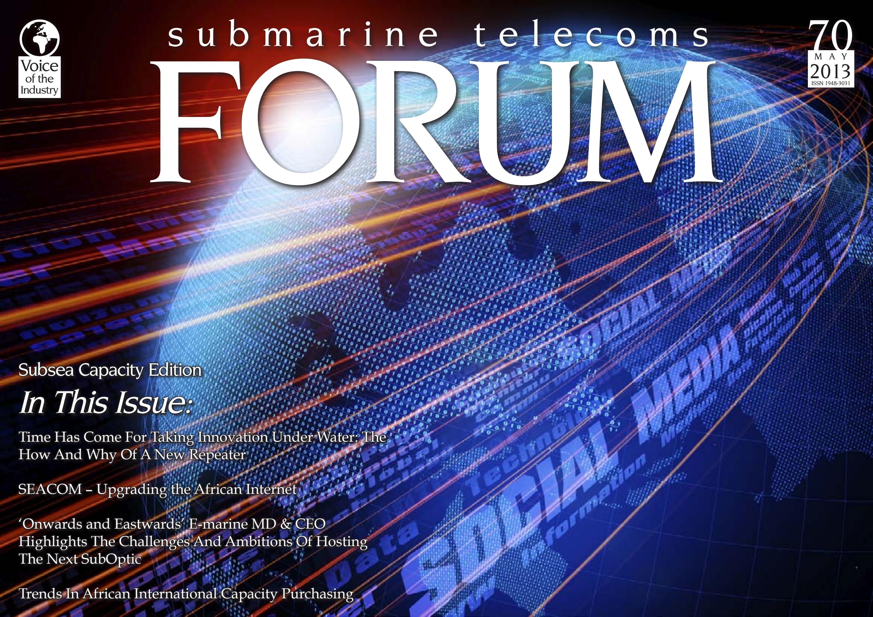 SubTel Forum Issue #70 - Subsea Capacity cover