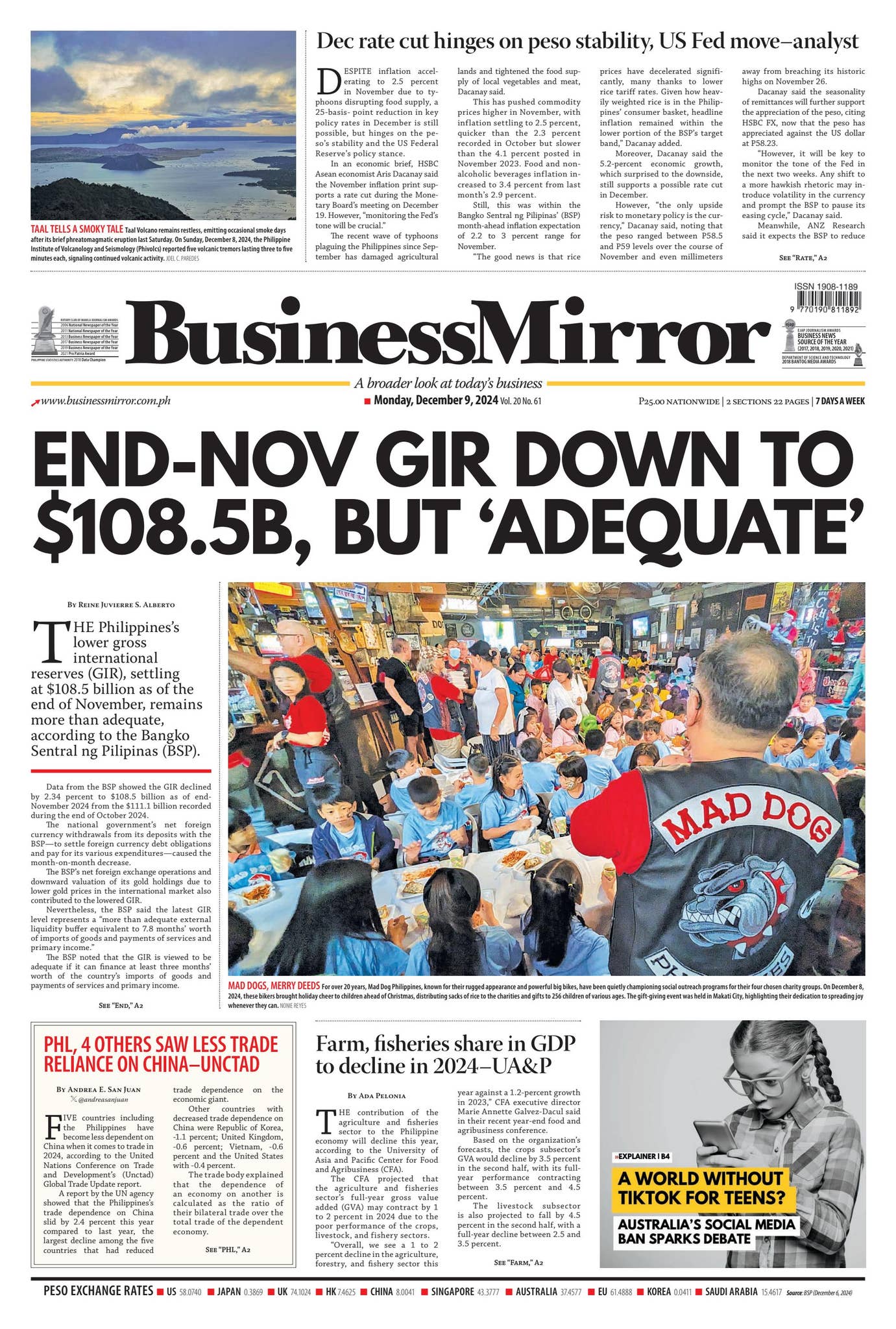 BusinessMirror December 09, 2024 by BusinessMirror - Issuu