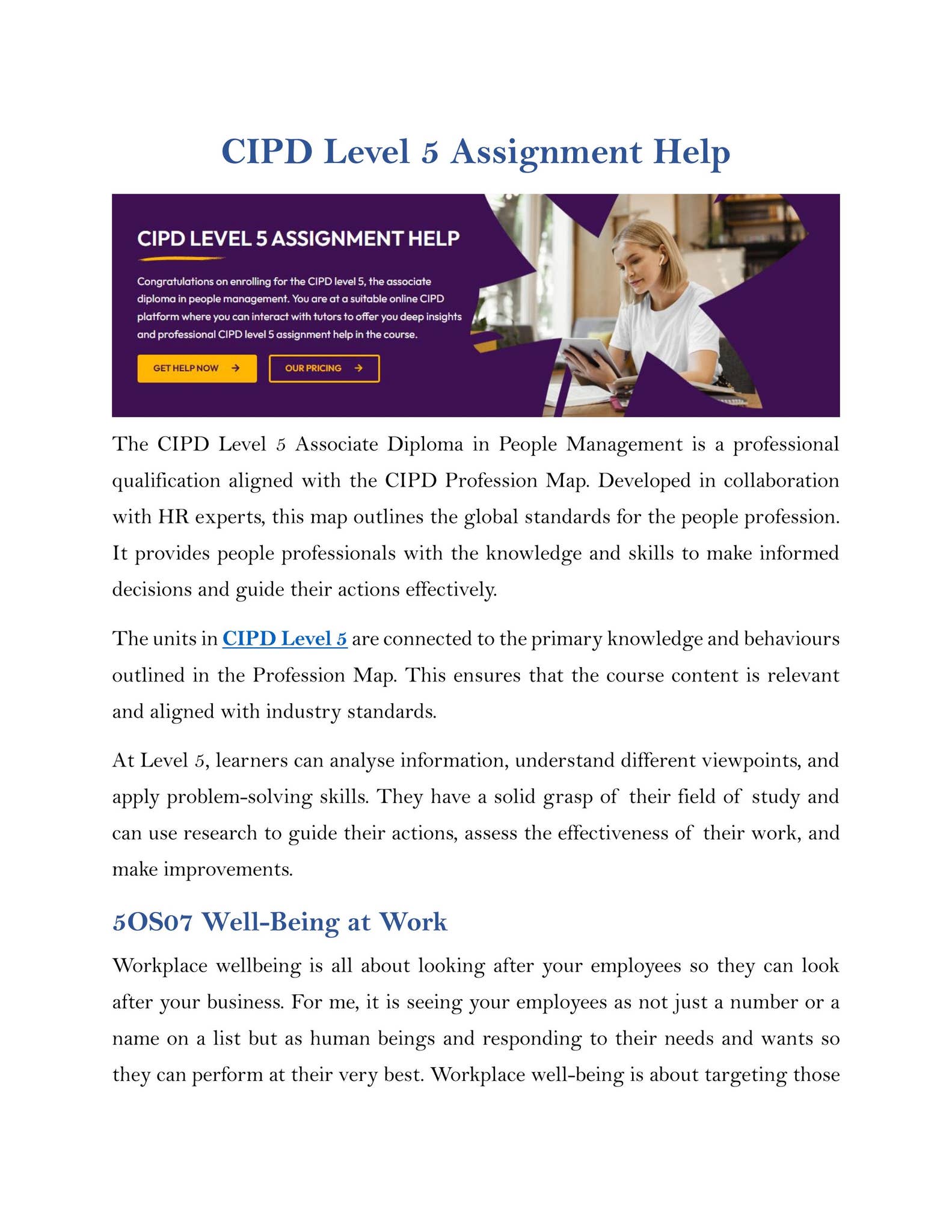 CIPD Level 5 Assignment Help by Cipd Assignment Help - Issuu