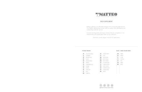 Diez Company 灯饰目录 · Matteo 灯饰 2024 第 2 页