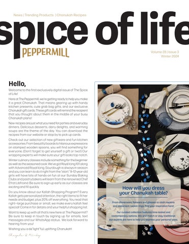 Chanukah Newsletter Winter 2024