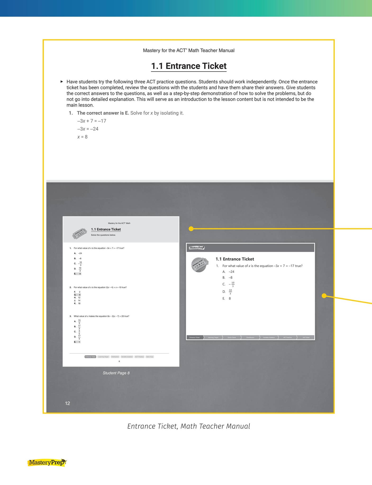 Sample | Mastery for the ACT by MasteryPrep - Issuu