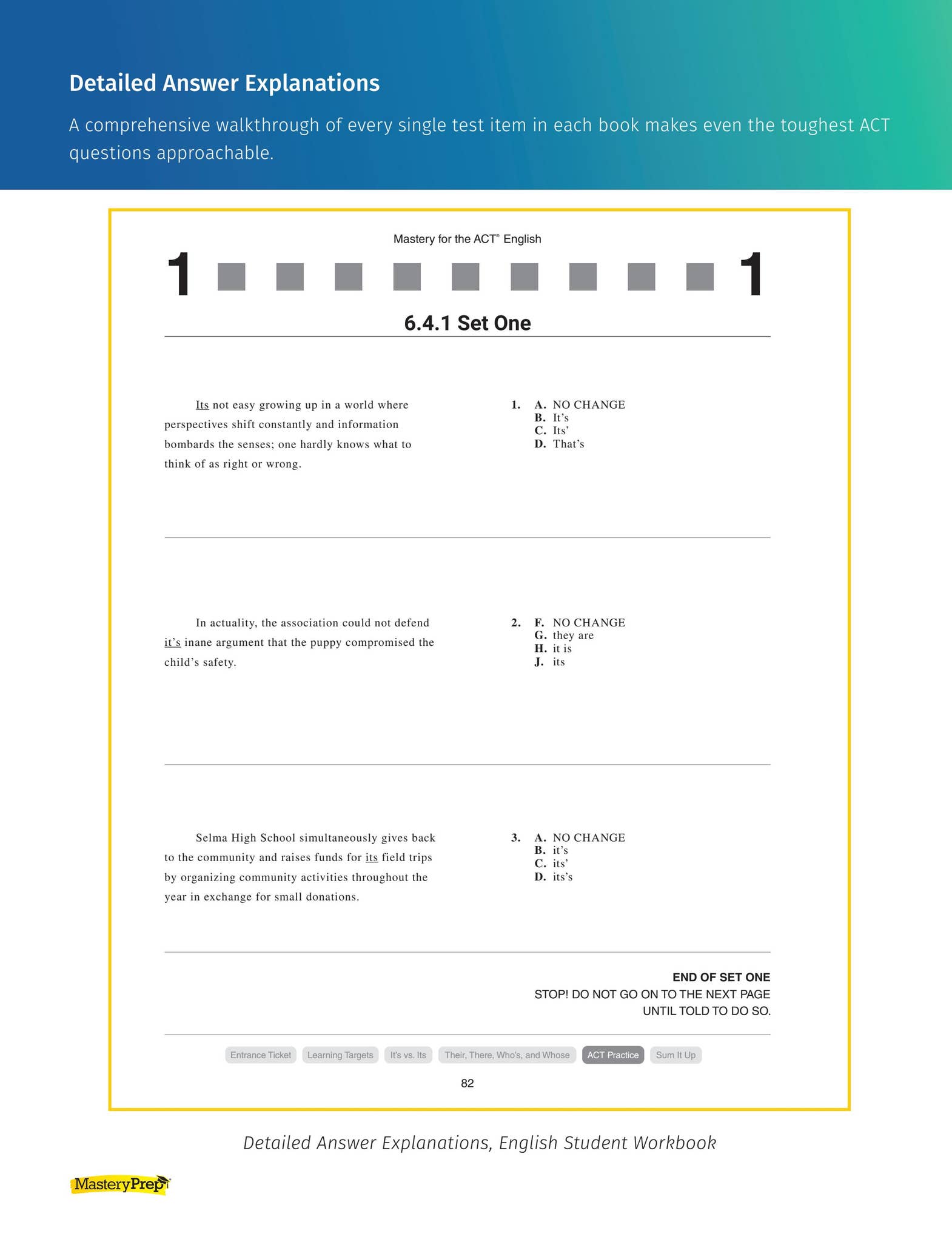 Sample | Mastery for the ACT by MasteryPrep - Issuu