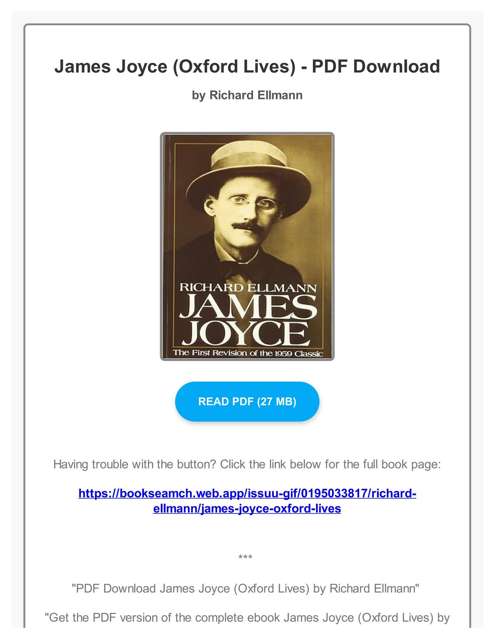 (未使用･未開封品)Biography - James Joyce [DVD] Amazon.com: Ulysses (Collector's Edition): James Joyce's
