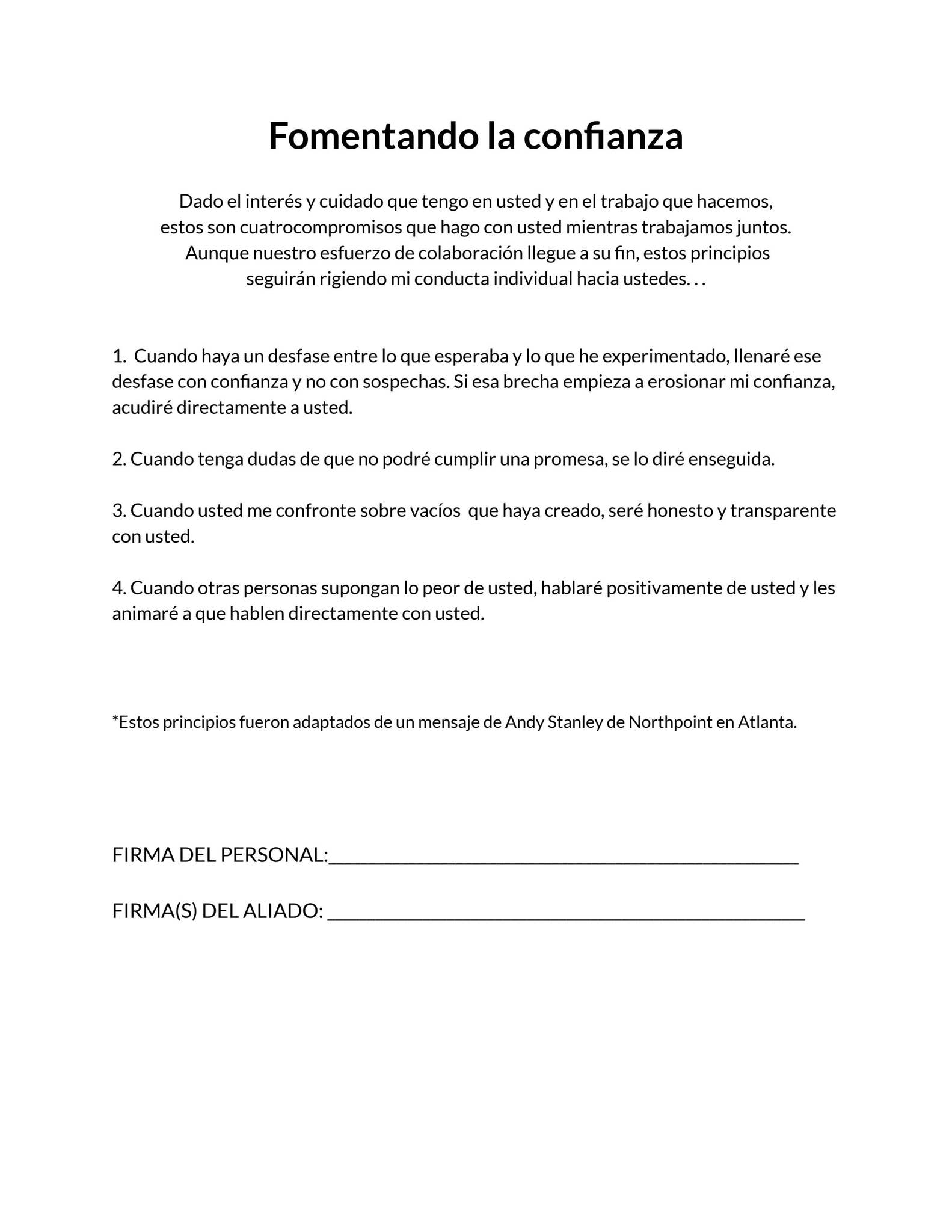 Fostering Trust in Collaboration Agreement- Spanish by Christian ...