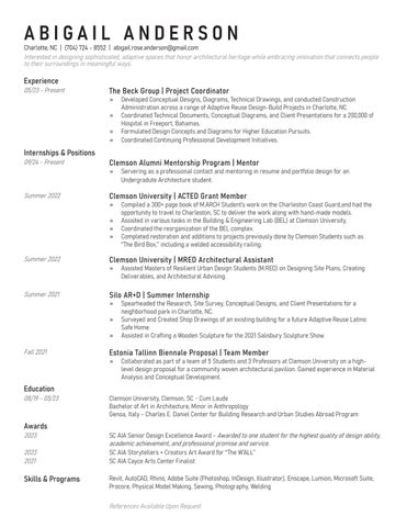 Abigail Anderson Resume by Abby Anderson - Issuu