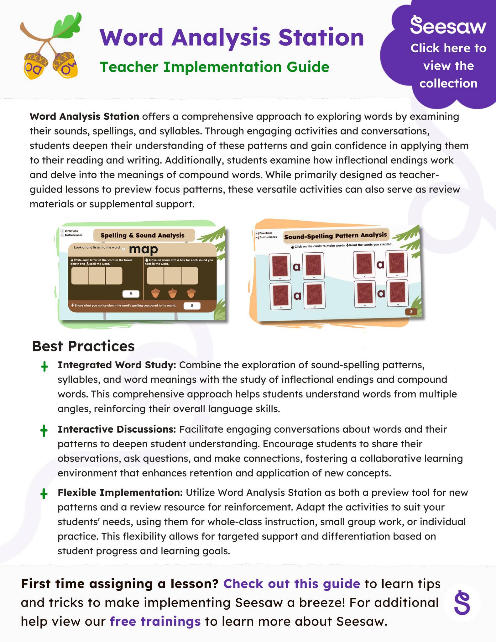 Word Analysis Station Implementation Guide by seesawlearning - Issuu