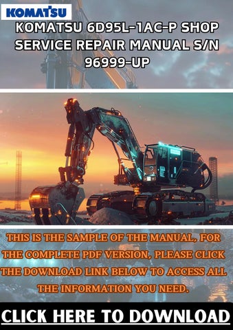 Komatsu 6D95L-1AC-P Shop Service Repair Manual S/N 96999-UP