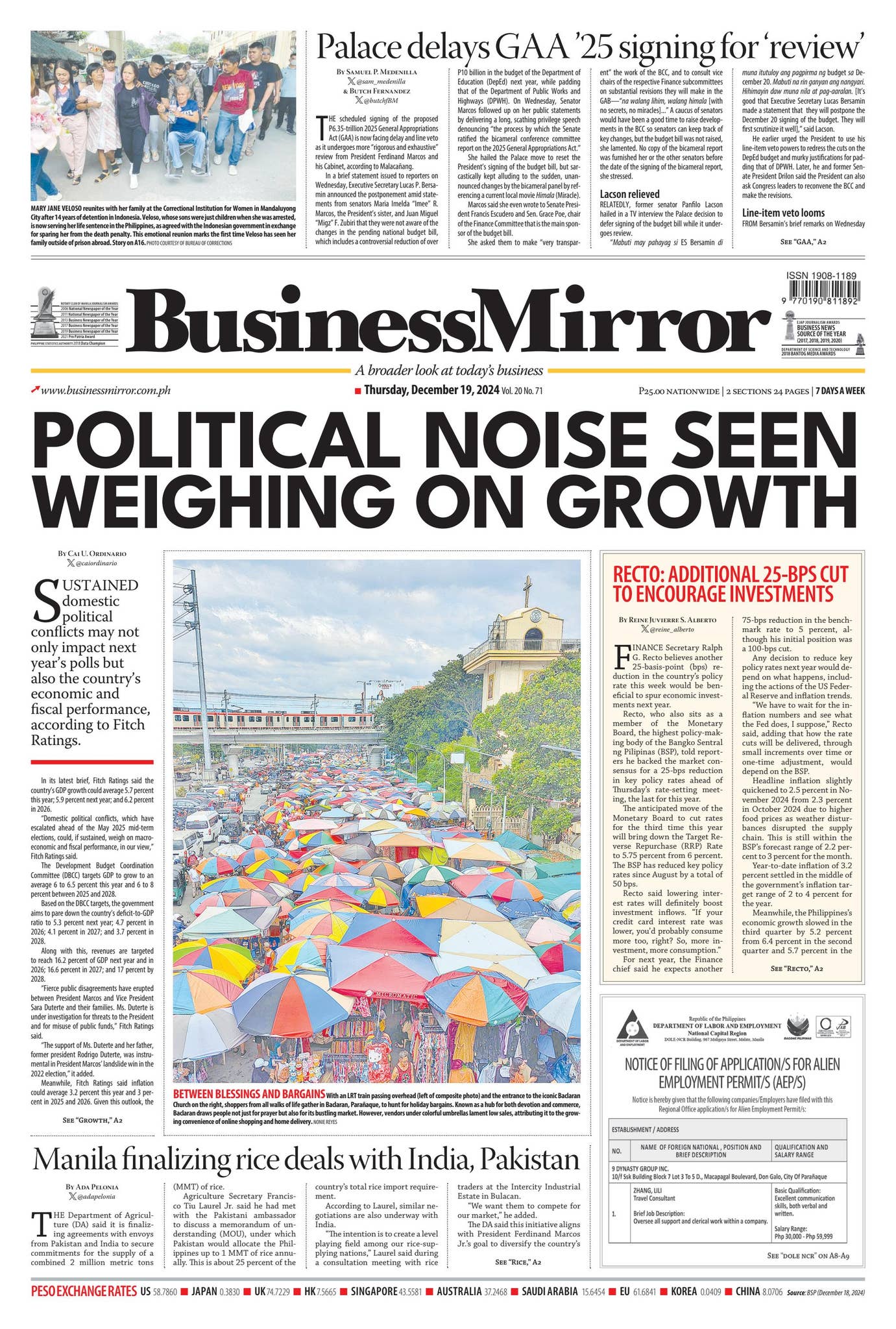 BusinessMirror December 19, 2024 by BusinessMirror - Issuu
