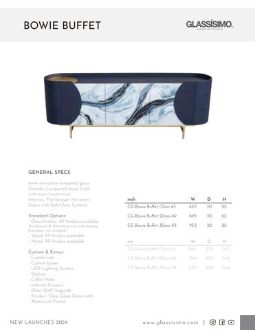 玻璃 ÍSIMO - BOWIE 家具产品集 2024 第 2 页