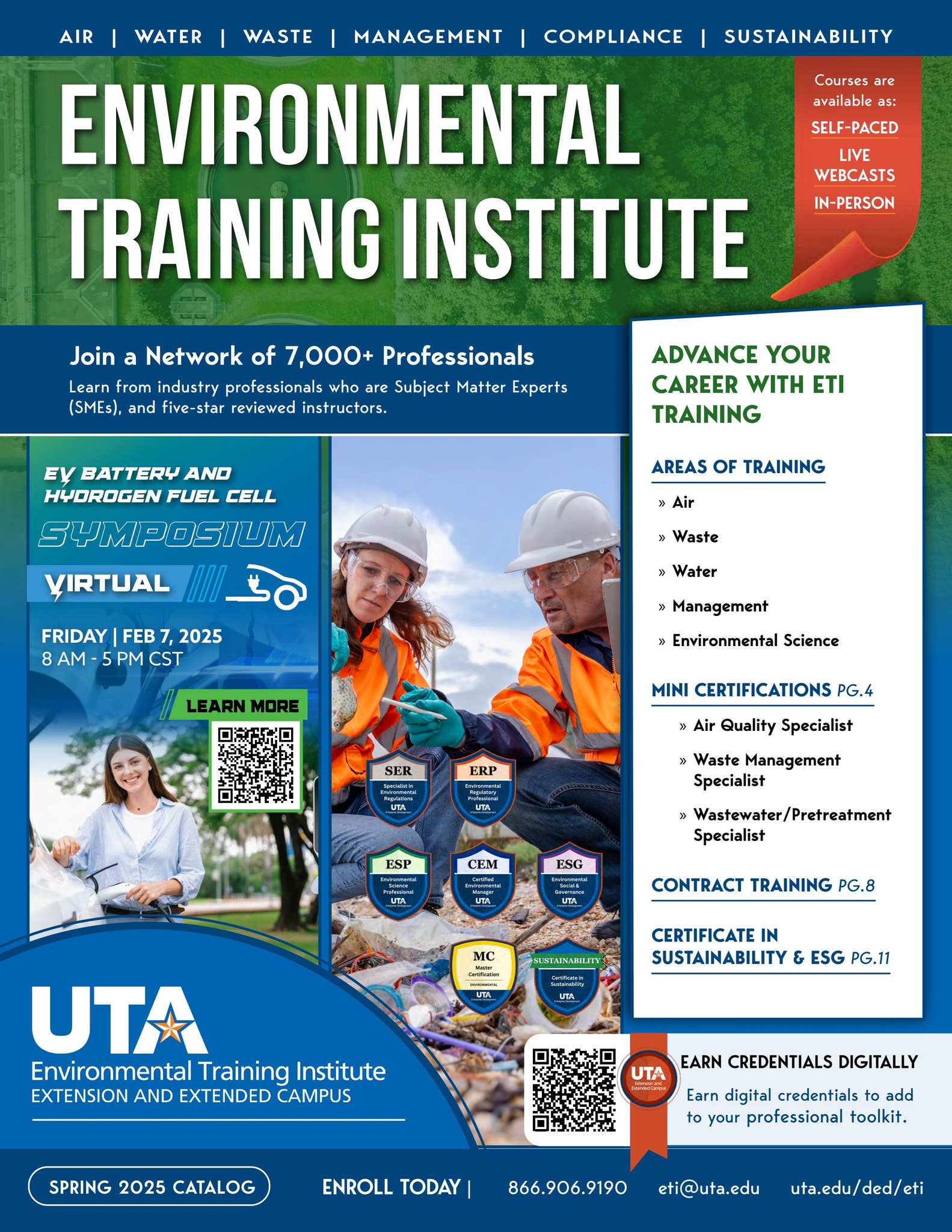 2025 Environmental Training Institute Course Catalog by UTA_Continuing