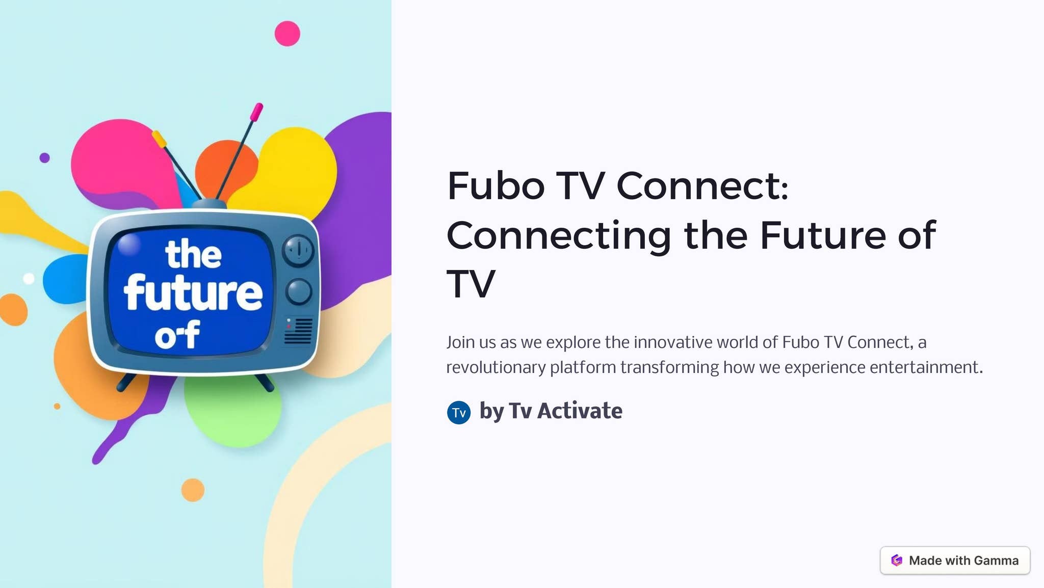 Fubo tv connect connecting the future of tv by tv activate issuu