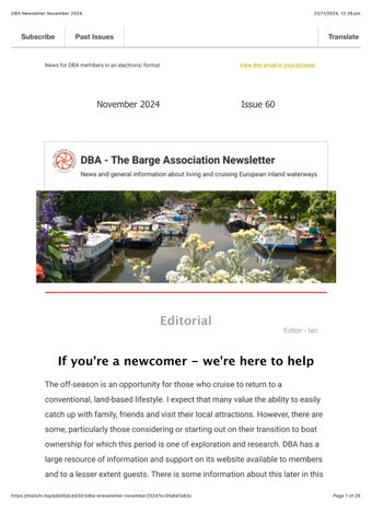 2024 11 DBA Newsletter