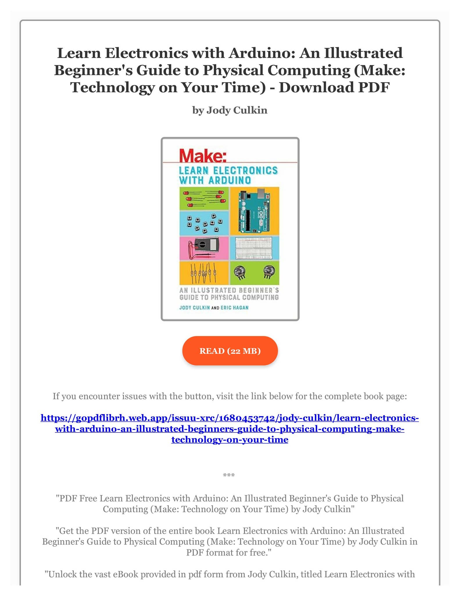 Pdf Free Learn Electronics With Arduino An Illustrated Beginner S Pdf Free Learn Electronics With Arduino An Illustrated Beginner S