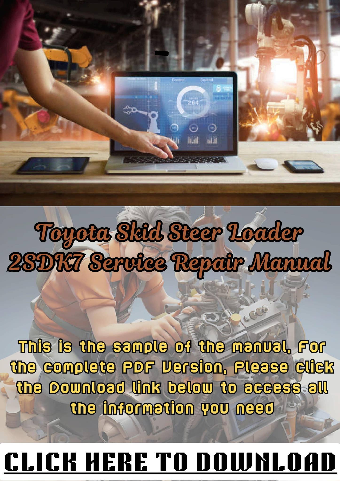 Toyota Skid Steer Loader 2SDK7 Service Repair Manual by
