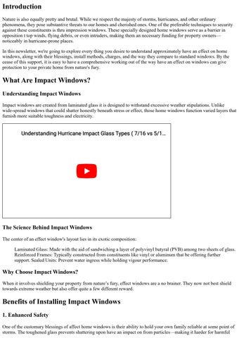 Impact Windows: Protecting Your Home from Nature’s Fury