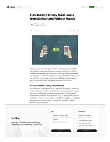 How to Send Money to Sri Lanka from Switzerland Without Hassle