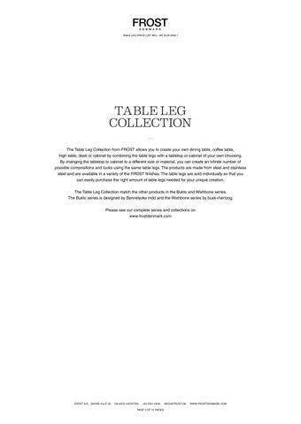 FROST 桌 Leg 产品集 Pricelist 英文 EUR 第 3 页