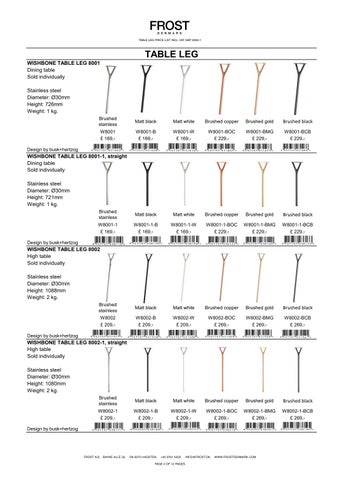 FROST 桌 Leg 产品集 Pricelist 英文 GBP 第 4 页