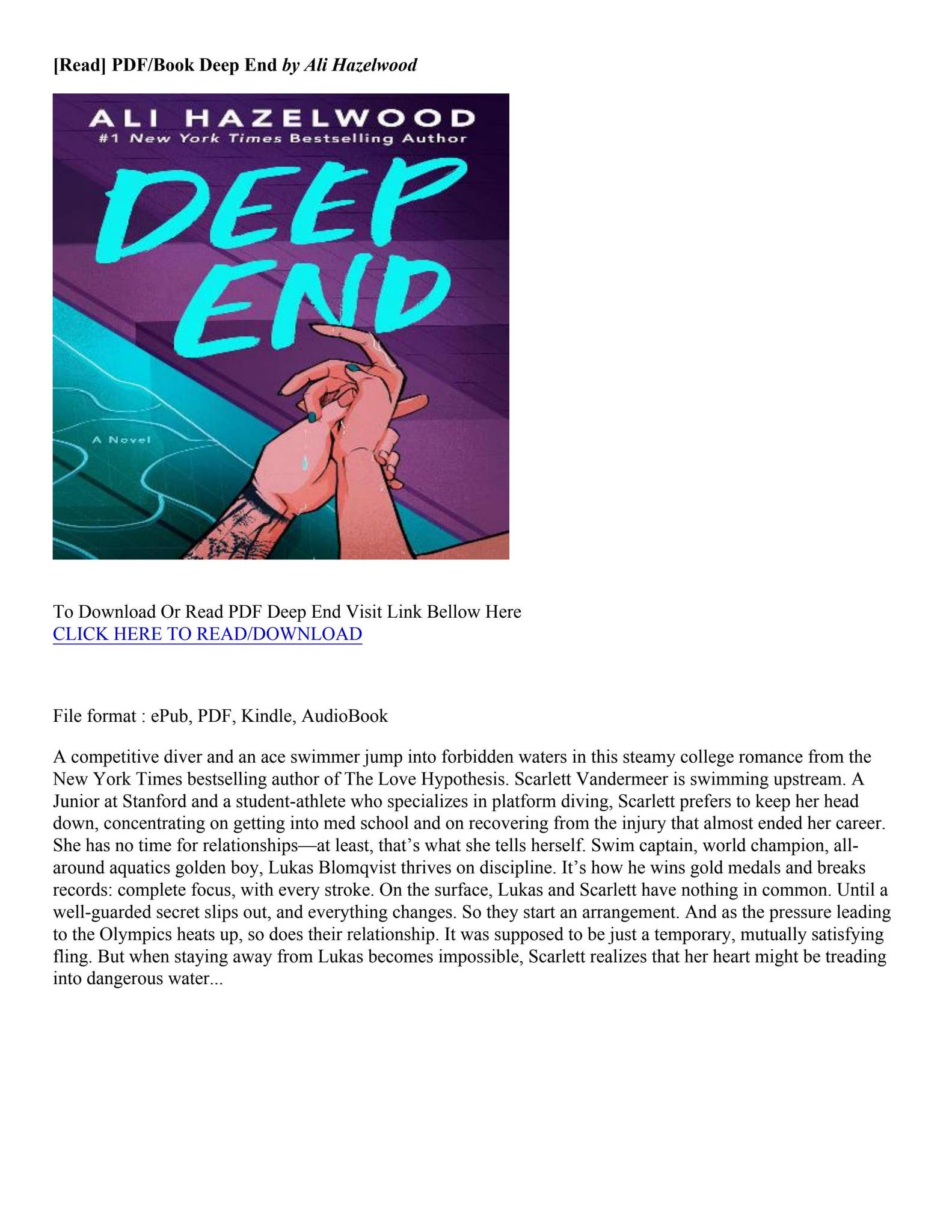 [PDF Download] Deep End By Ali Hazelwood by franceneharberd88 Issuu