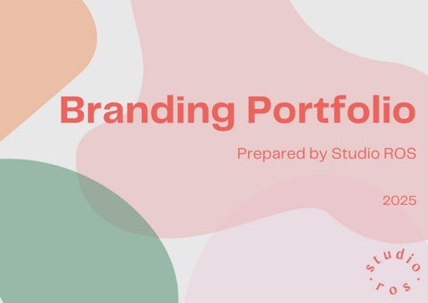 Studio ROS 灯饰目录 · StudioROS Branding Portfolio 第 1 页