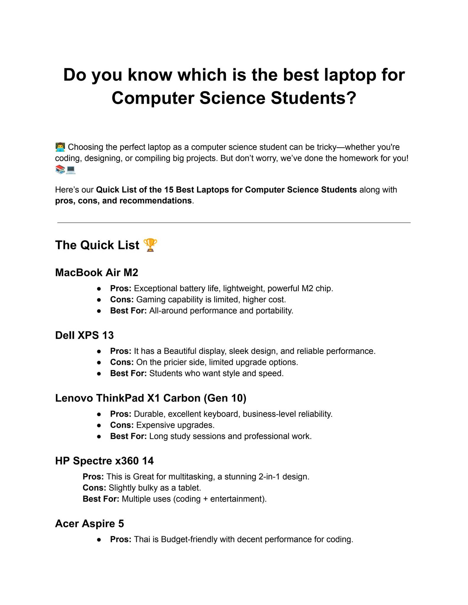 best laptop for computer science students by insightelectronic.com - Issuu