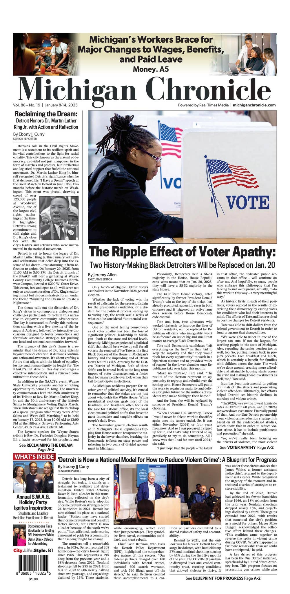 Michigan Chronicle Vol. 88 - No. 19 by Real Times Media - Issuu