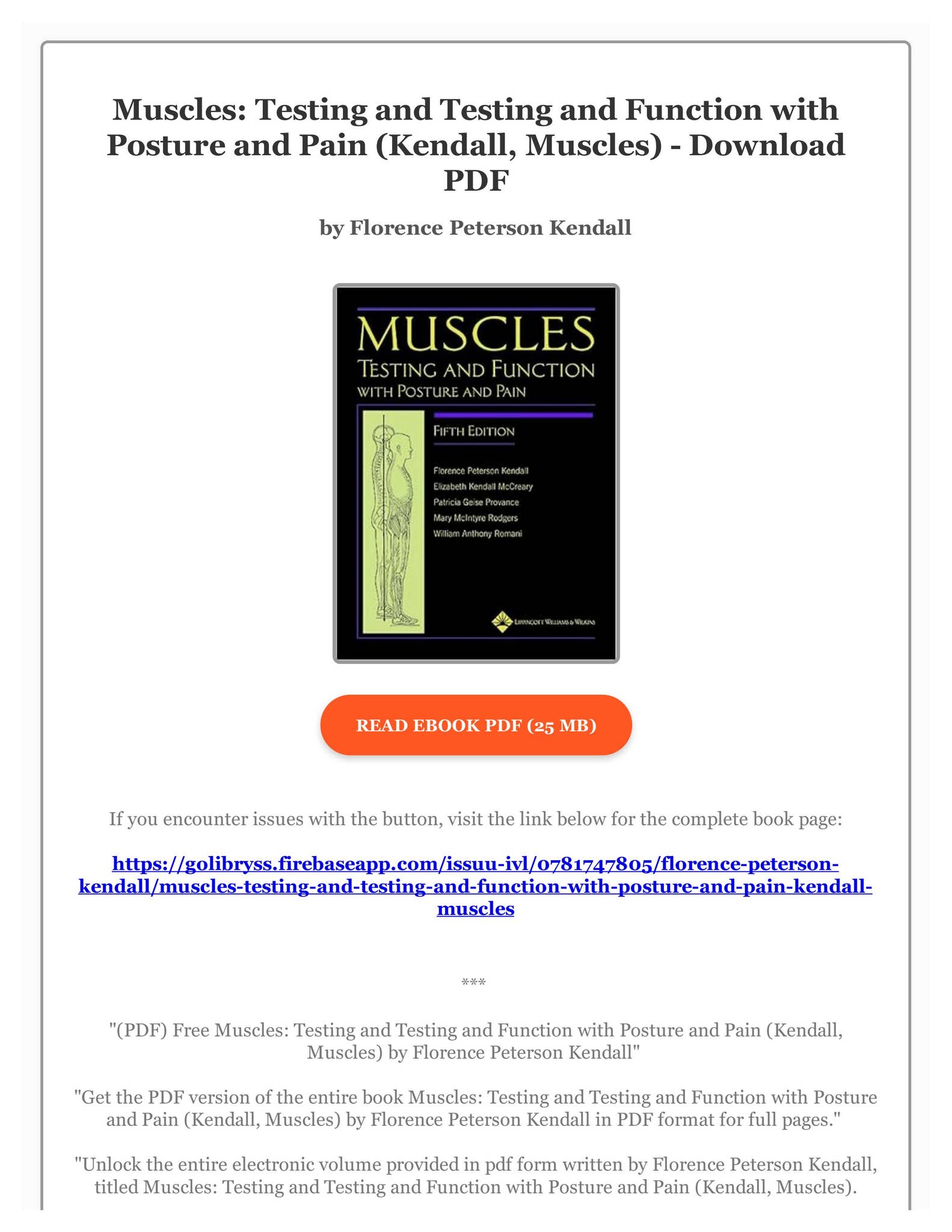 PDF) Free Muscles: Testing and Testing and Function with