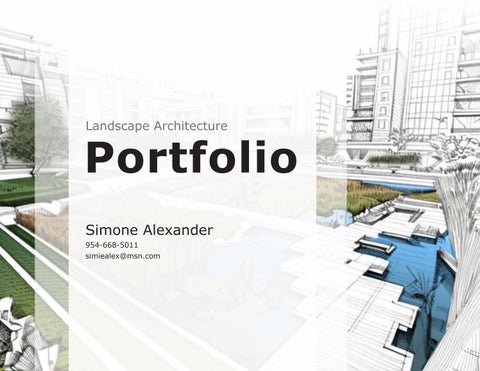 SimoneAlexander 灯饰目录 · 景观 Architecture Portfolio 第 1 页