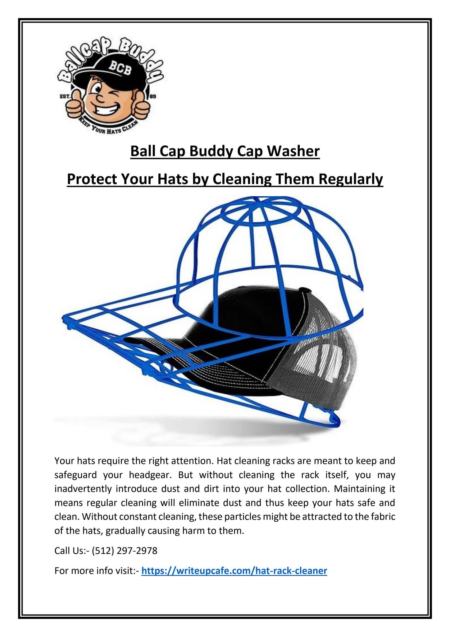 Hat Cleaning Rack Keep Your Caps Fresh and Perfect by Ballcap Buddy - Issuu