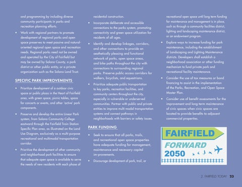 Fairfield (CA) Parks, Recreation and Open Space Master Plan 第 23 页